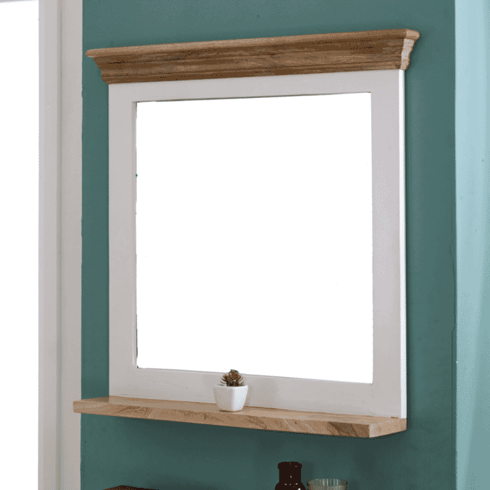 Indian Hub Alfie Mirror Frame With Shelf Solid Mango Wood
