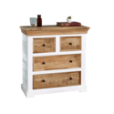 Indian Hub Alfie Solid Mango Wood 4 Chest of Drawers