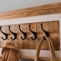 Indian Hub Alfie Wood Shoe Rack & Wall Hook Set