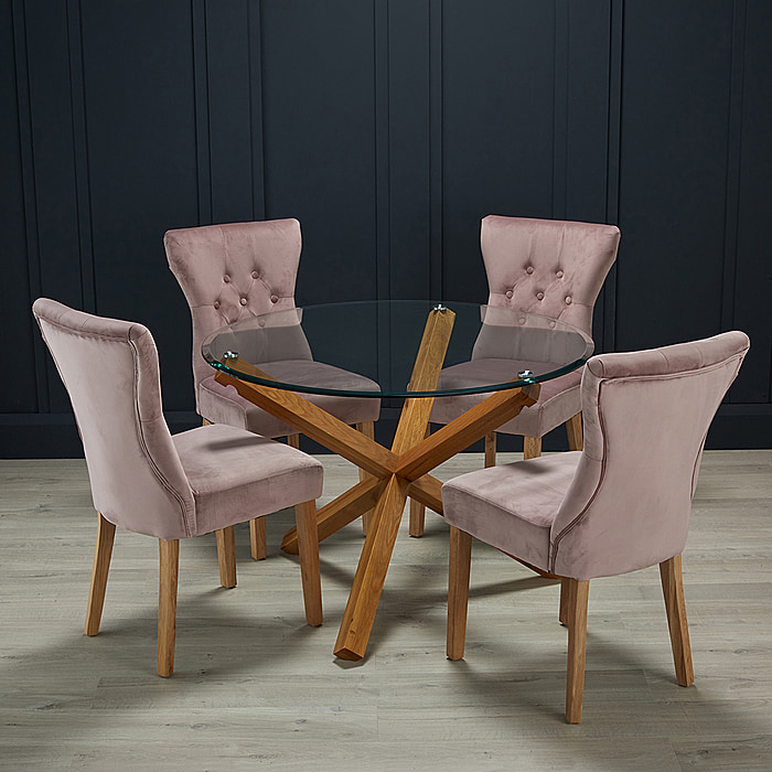 LPD Naples Chair Blush Pink Pack Of Two