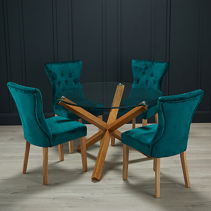 LPD Naples Chair Peacock Blue Pack Of Two
