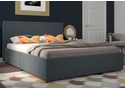 Novogratz Kelly Linen Storage Bed Frame available in single double and king and navy or dark grey storage drawers sprung slatted base