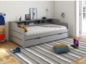 Enzo wooden guest bed Grey