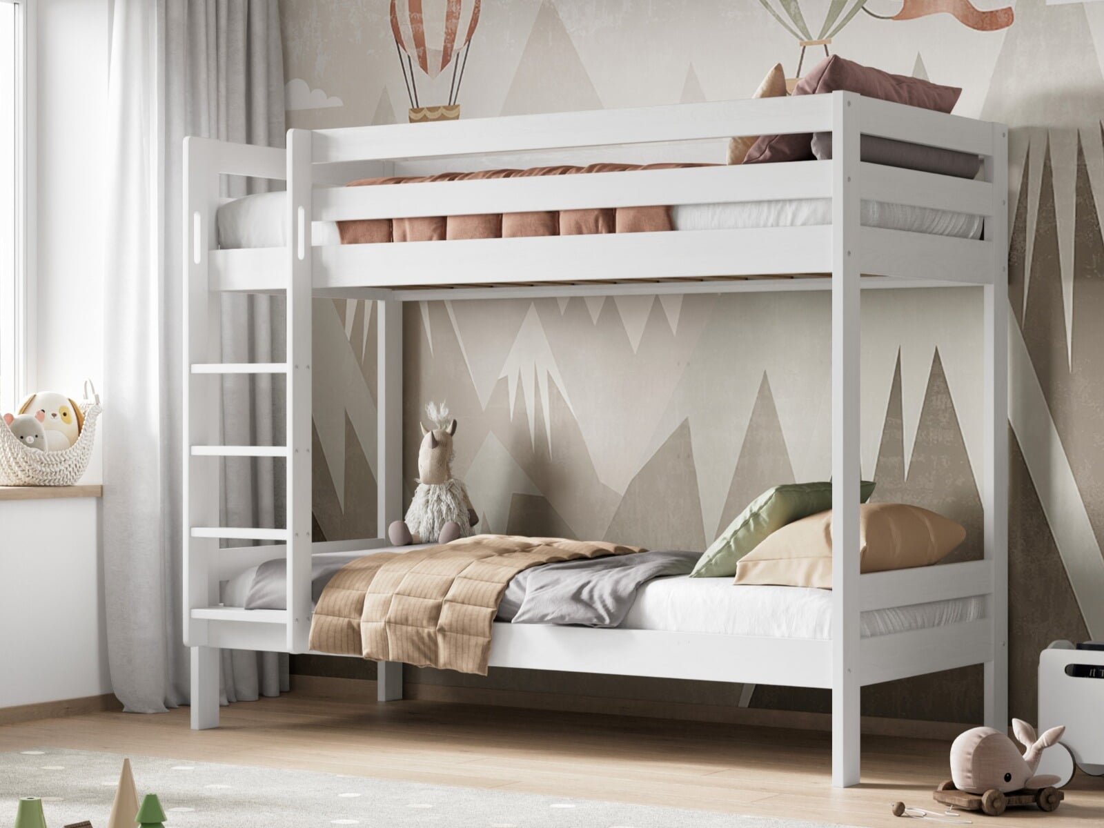 Unfinished wood hot sale bunk beds