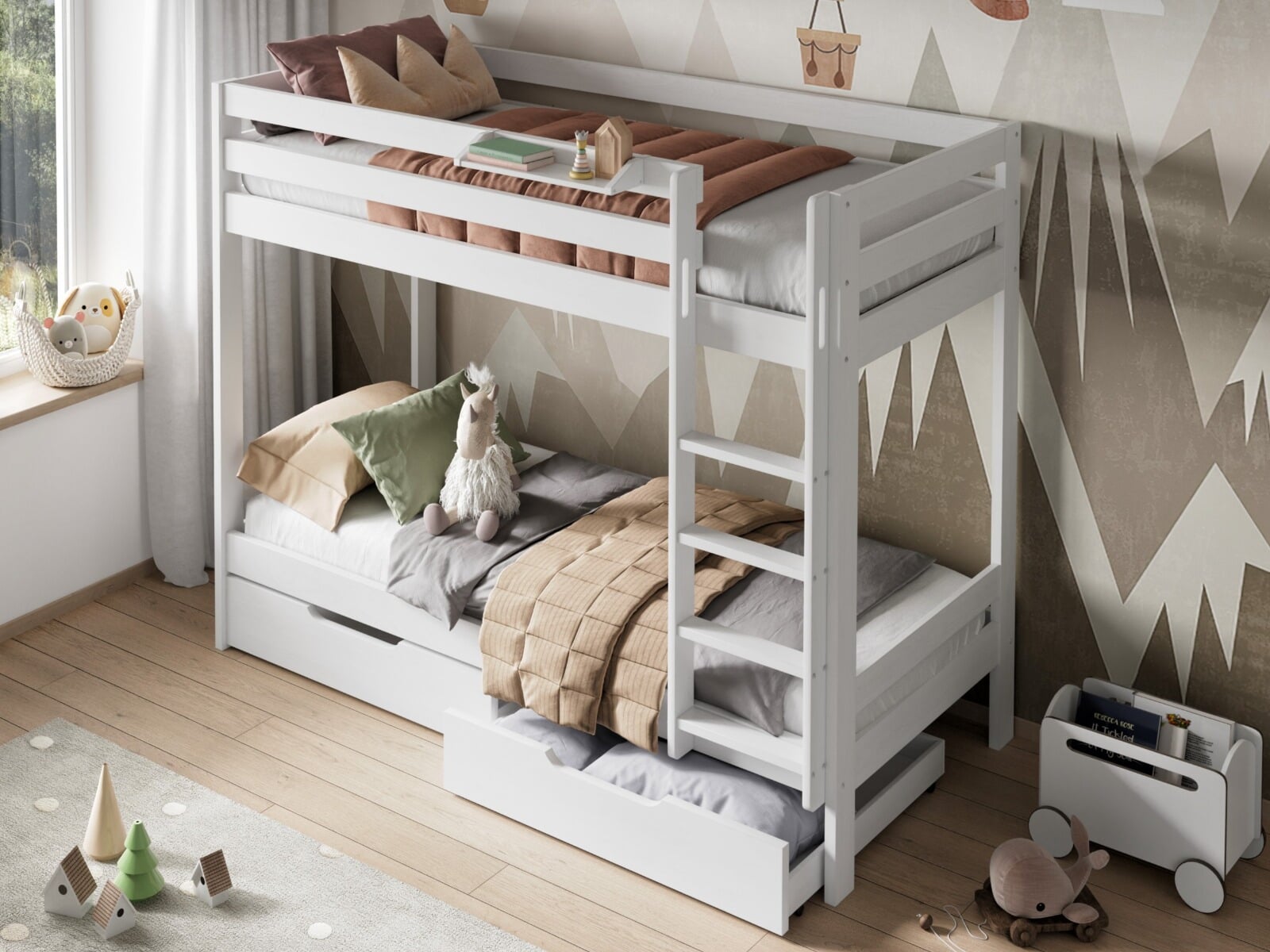 Strong wooden 2025 bunk beds