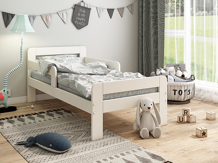 Noomi Solid Wood Shorty bed White
