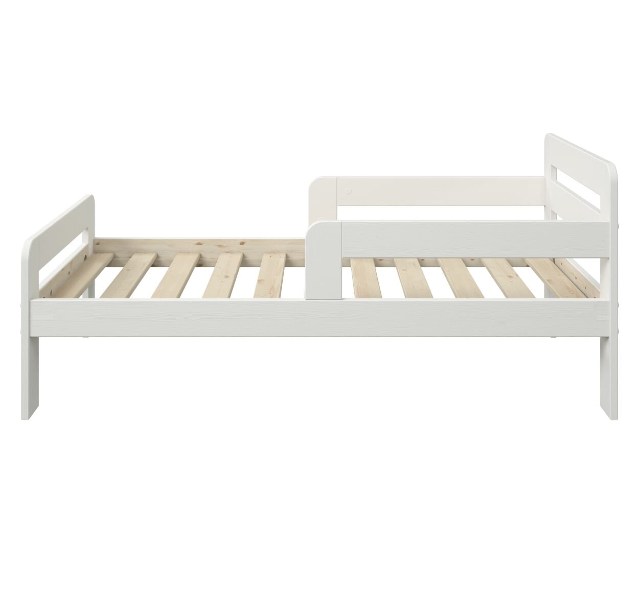 Noomi Wooden Toddler Bed With Side Rails White (FSC-Certifie