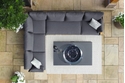 Maze Oslo Corner Group with Rectangular Gas Fire Pit Table - Charcoal