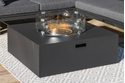 Maze Oslo Large Corner Group with Square Gas Fire Pit Table - Charcoal