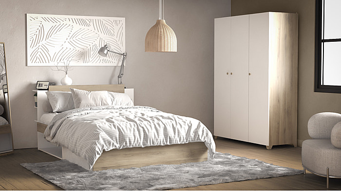 Flair Lalo Double Bed White