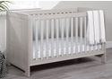 Ickle Bubba Pembrey Cot Bed modern style, ash grey with slatted base