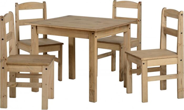 Seconique Panama Dining Set in Natural Wax