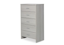  Ickle Bubba Pembrey Tall Chest 5 Drawers available in ash grey and ash grey and white