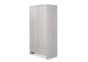 Ickle Bubba Pembrey Wardrobe available in ash grey and ash grey and white 2 hanging rails lower drawer modern style