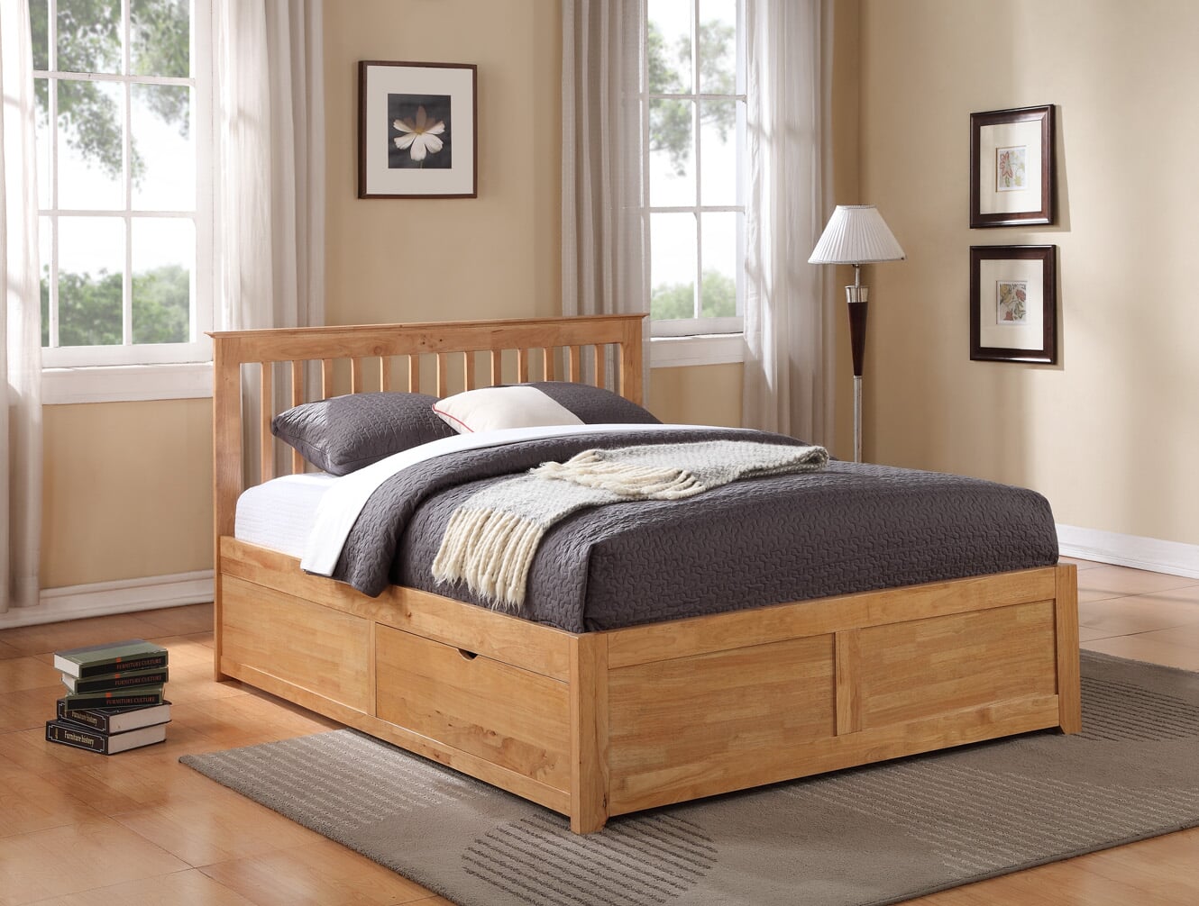 End of bed top drawers