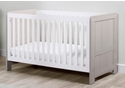 Ickle Bubba Pembrey Cot Bed modern style ash grey and white with slatted base