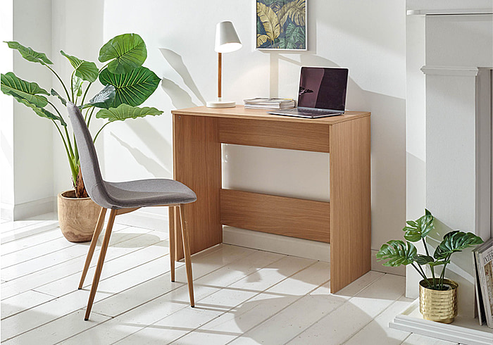 GFW Piro Desk modern compact design oak effect finish mdf construction Great value for money