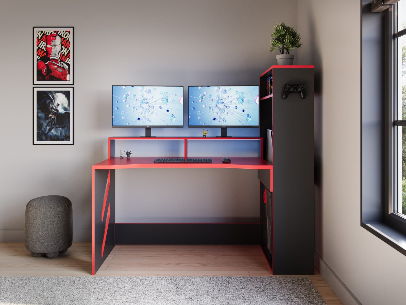 Recoil Pixel Gaming Desk Bed Kingdom