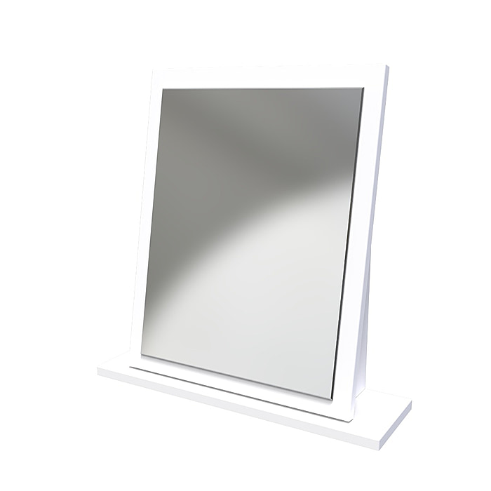 Welcome Furniture Plymouth Small Mirror - Uniform Glass, White Matt