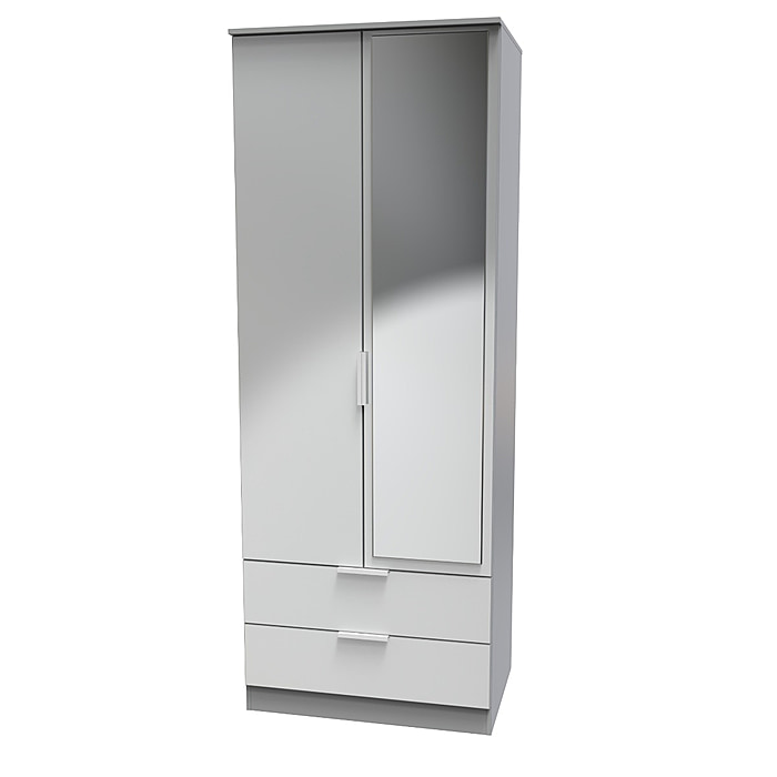 Welcome Furniture Plymouth 2ft6in 2 Drawer Mirror Robe 