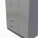Welcome Furniture Plymouth Tall Triple 2 Drawer Robe Dust Grey