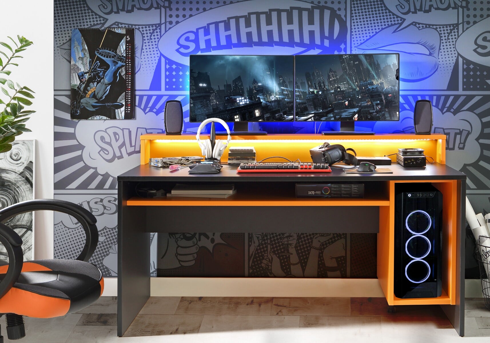 Yellow gaming deals desk