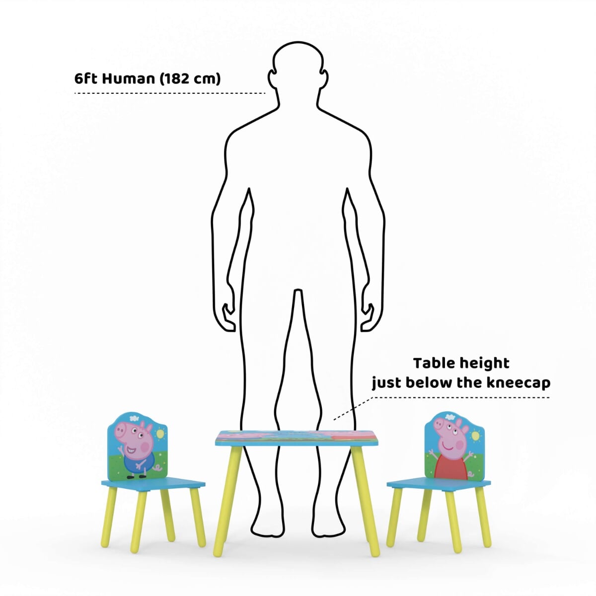Kidsaw Peppa Pig Table Chair Set