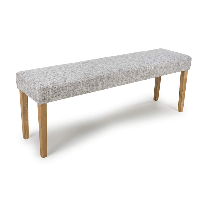 Flair Durham Large Backless Grey Weave Bench