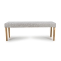 Flair Durham Large Backless Grey Weave Bench