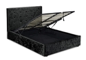 LPD Rimini Black Crushed Velvet Ottoman Bed Frame