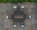 Maze Santorini 6 Seat Oval Fire Pit Dining Set