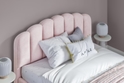 Flair Scallop Velvet Bed Frame Pink
