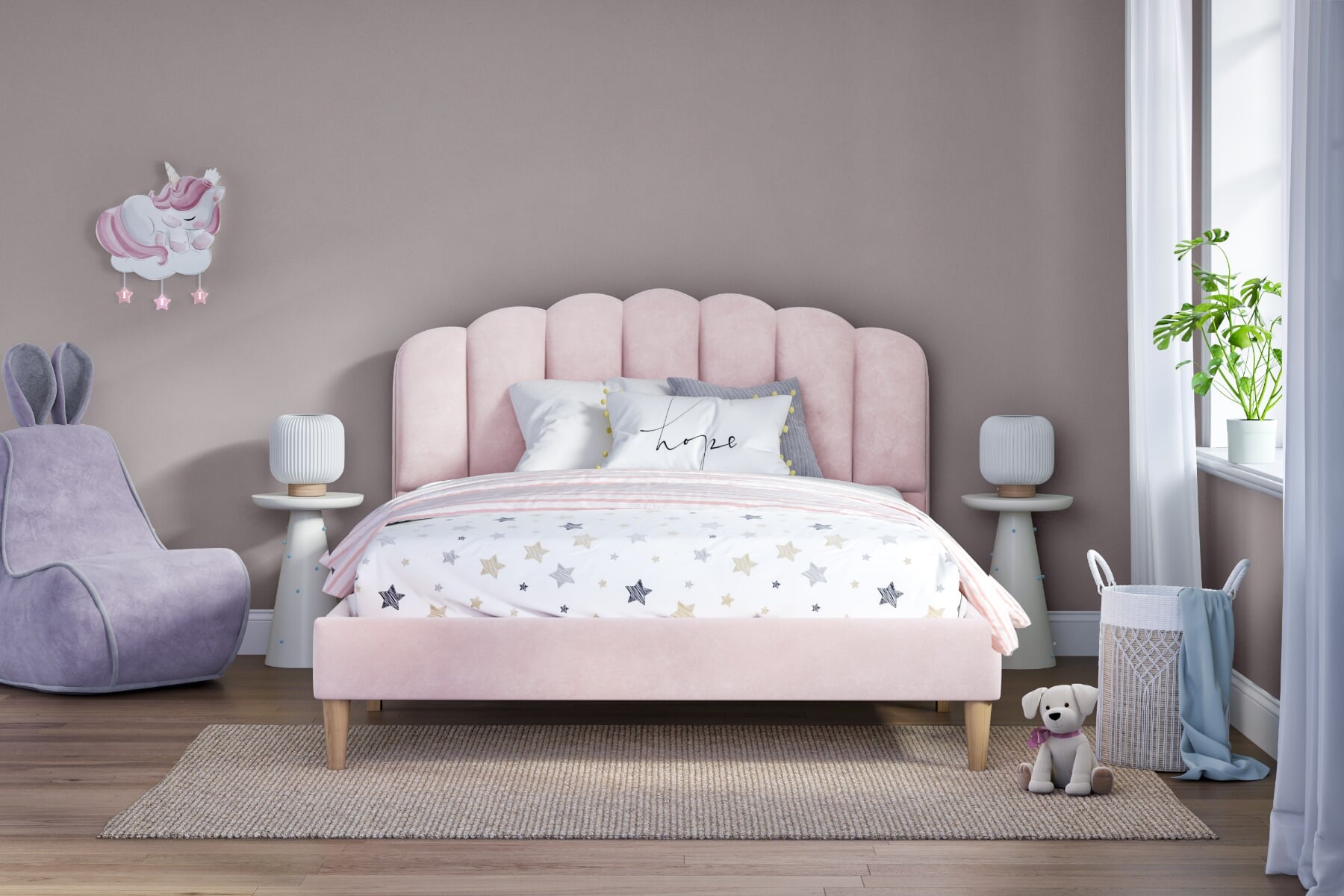 Next pink velvet shop bed