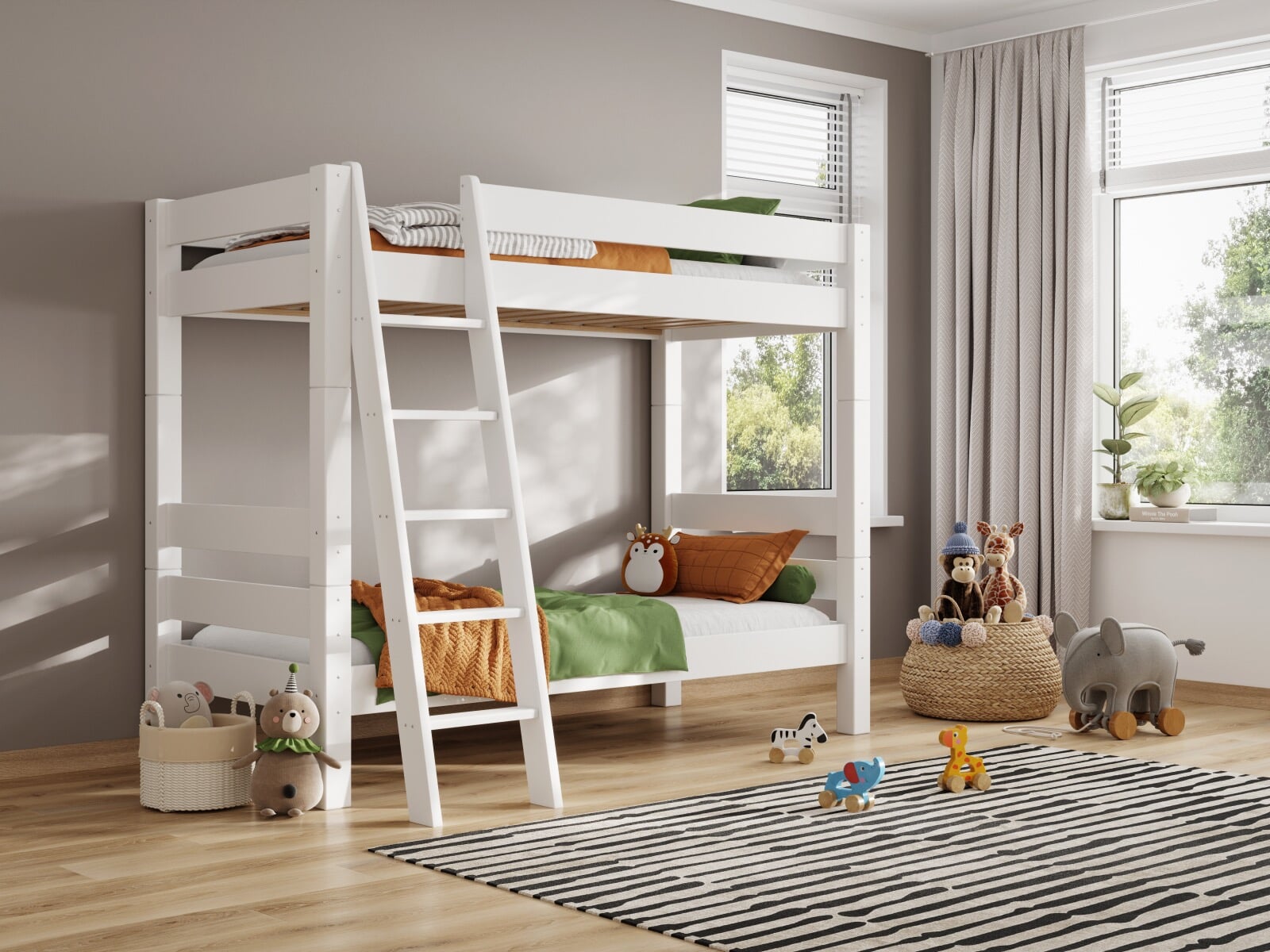 Noomi Scandinavia Bunk Bed With Angled Ladder FSC Certified