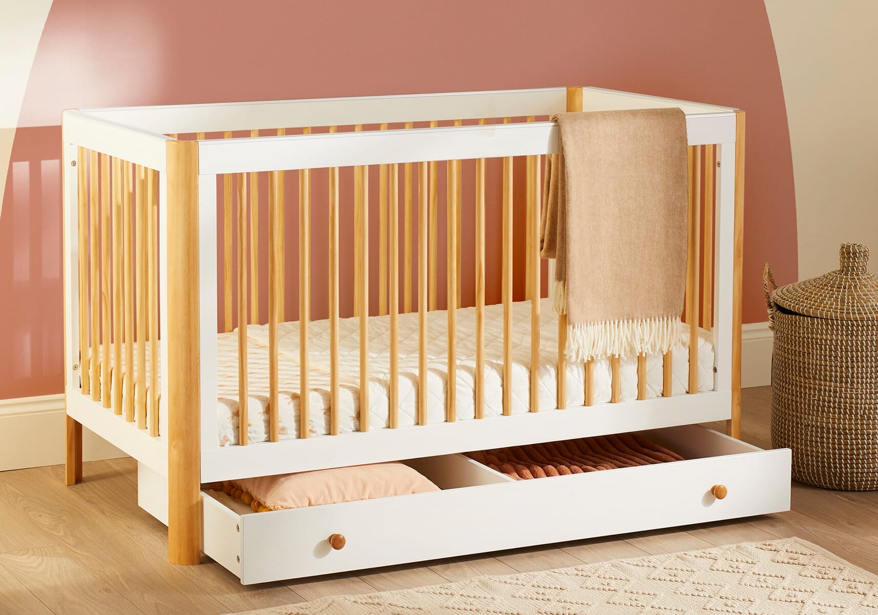 Ickle Bubba Tenby Classic Cot Bed with Under Drawer