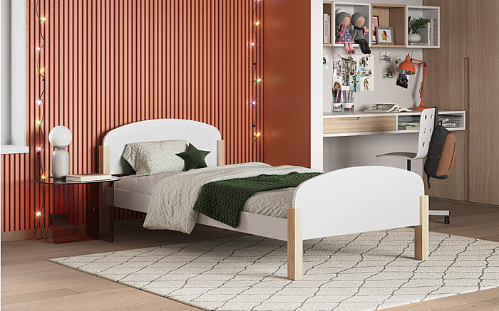 Noomi Seto White And Pine Single Bed (FSC-Certified)
