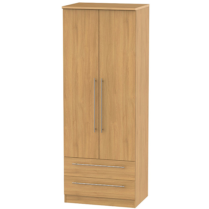 Welcome Furniture Sherwood Tall 2ft6in 2 Drawer Robe