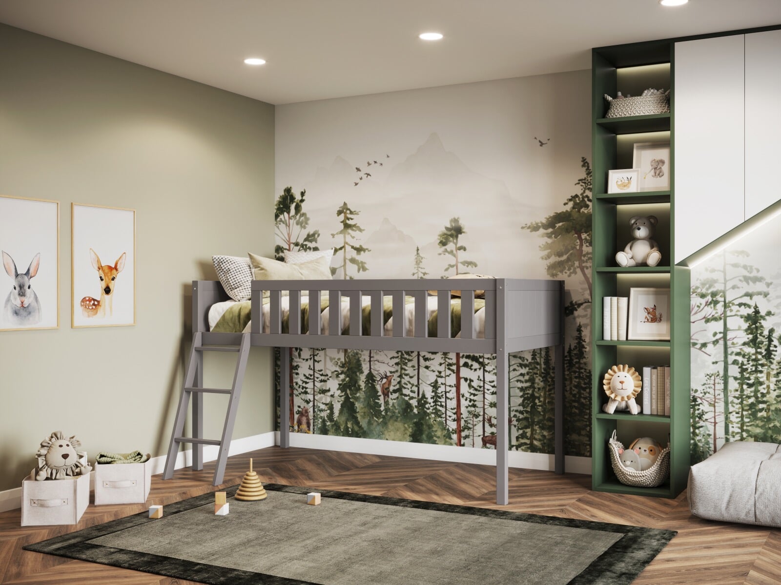 Shorty cabin best sale bed with desk