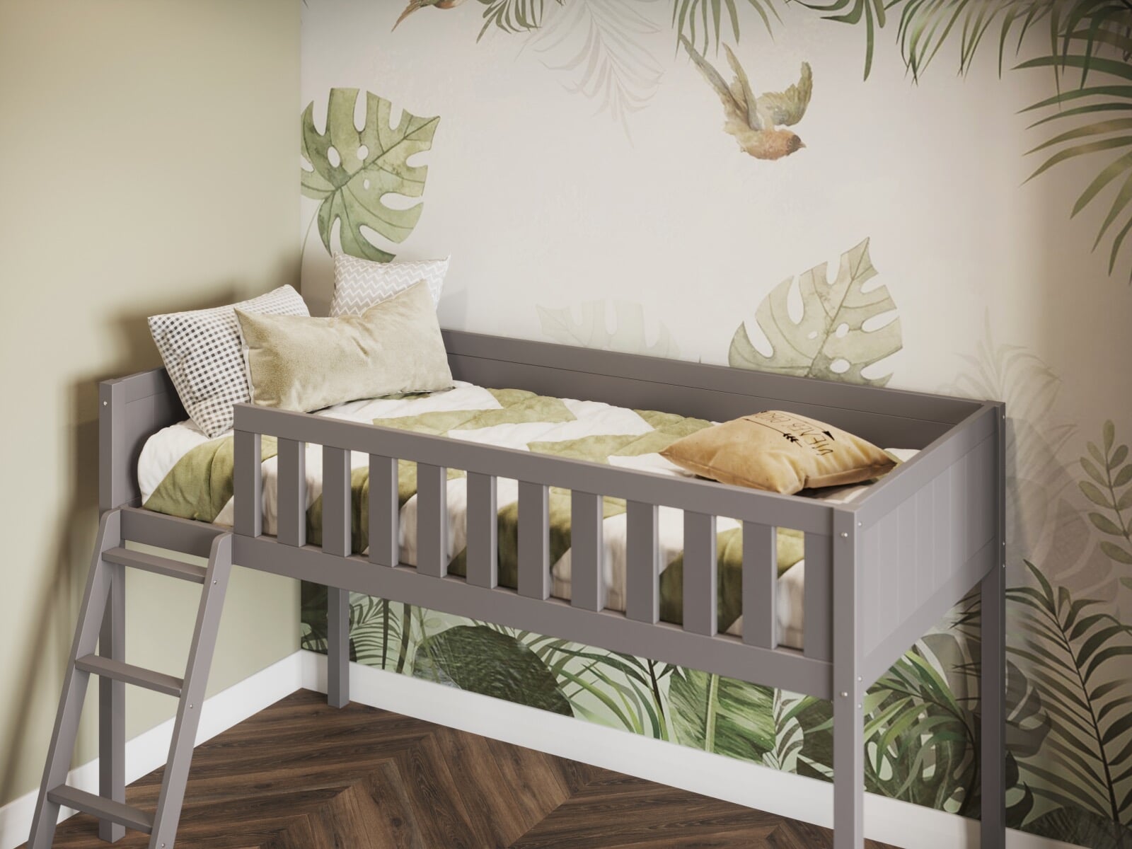 Shorty cabin outlet bed with storage