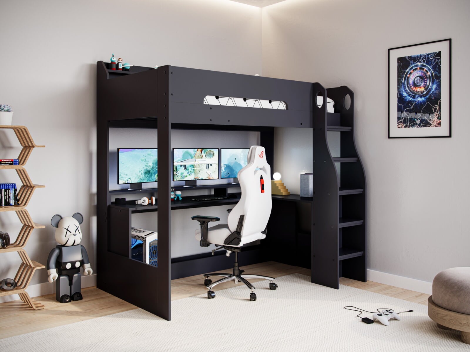Black sales high bed
