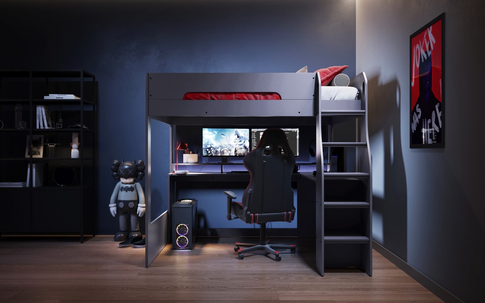 Double shop gaming desk