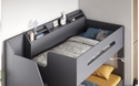 Slick Grey bunk bed shelving
