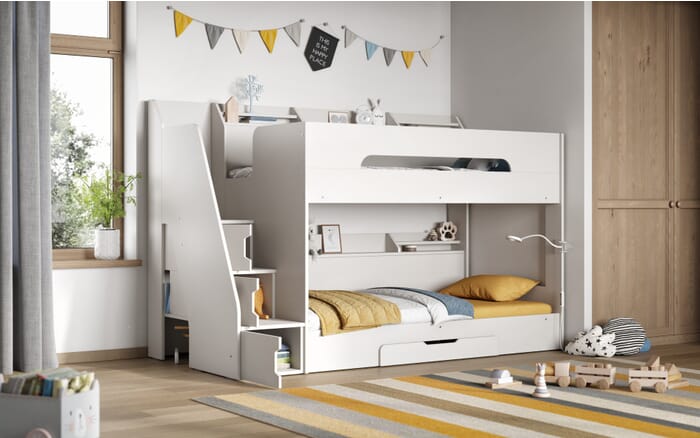 Flair Furnishings Slick Staircase Bunk, Best Bunk Bed Rooms Uk