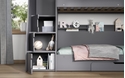 Flair Slick Staircase Triple Bunk Bed Grey With Shelves
