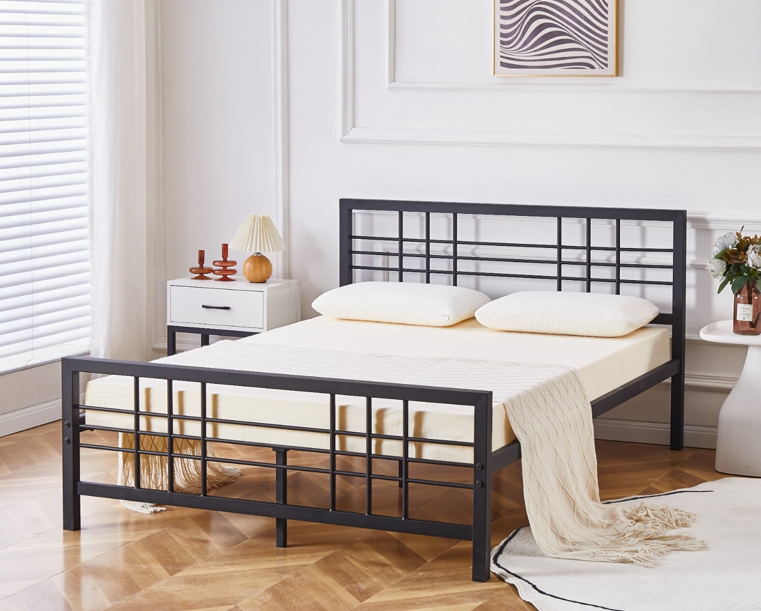 Simple iron hot sale bed frame