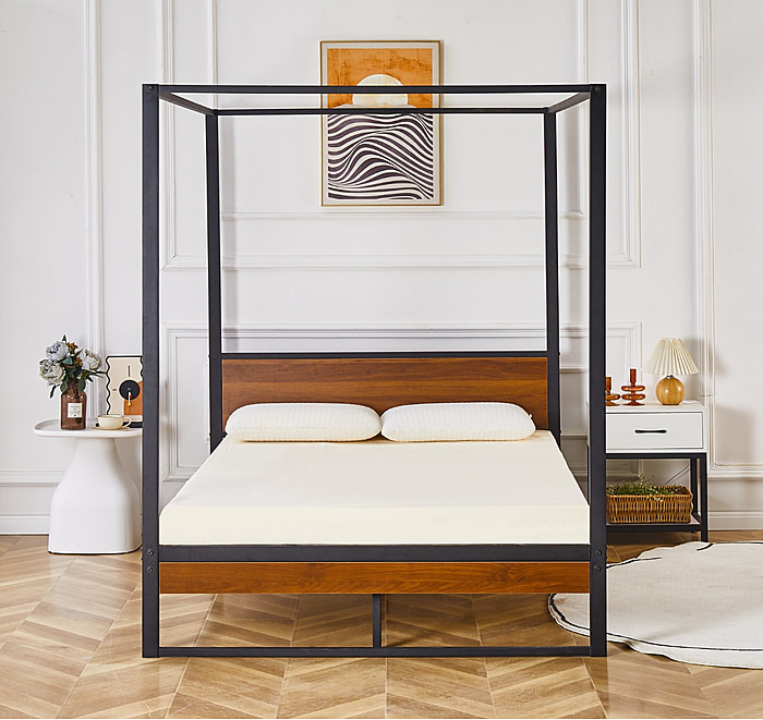 Flair Rockford Wooden Metal 4 Poster Bed