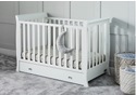 Ickle Bubba Snowdon 4 in 1 Mini Cot Bed Traditional sleigh design white finish slatted base under drawer included