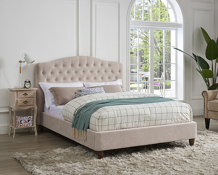 LPD Sorrento Pink Fabric Bed Frame
