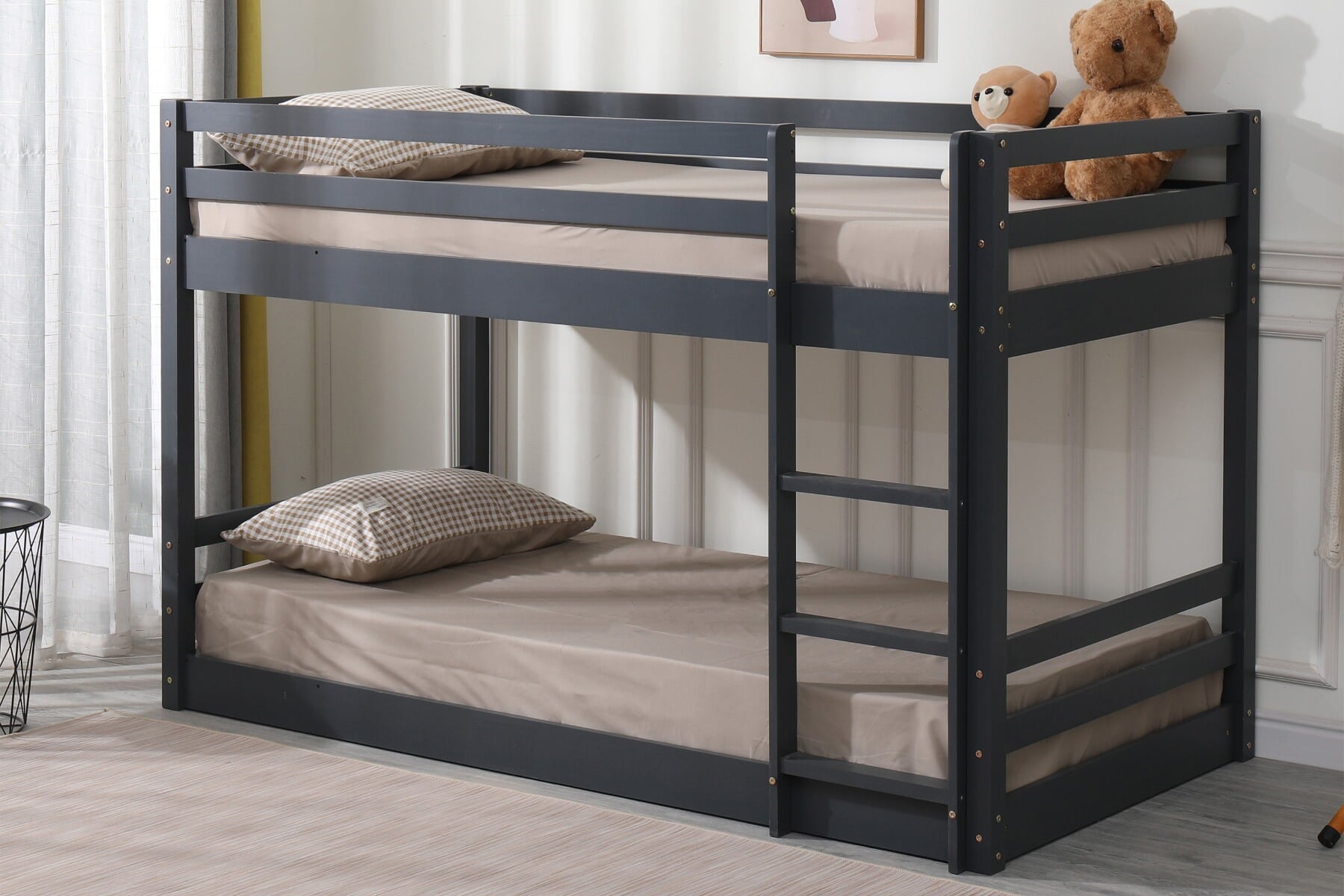 Twin over twin shop bunk beds low