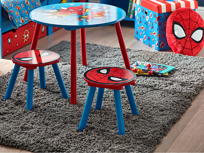 Marvel Spider-Man Wooden Table and Stool Set